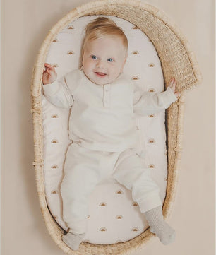 2x Baby Wiegdekenhoes & Aankleedkussenhoes - Ademend Katoen met Print