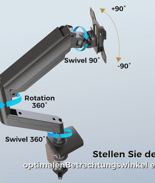 Ergonomische Monitor Arm voor Schermen van 13-32 Inch | Verstelbaar & Ruimtebesparend