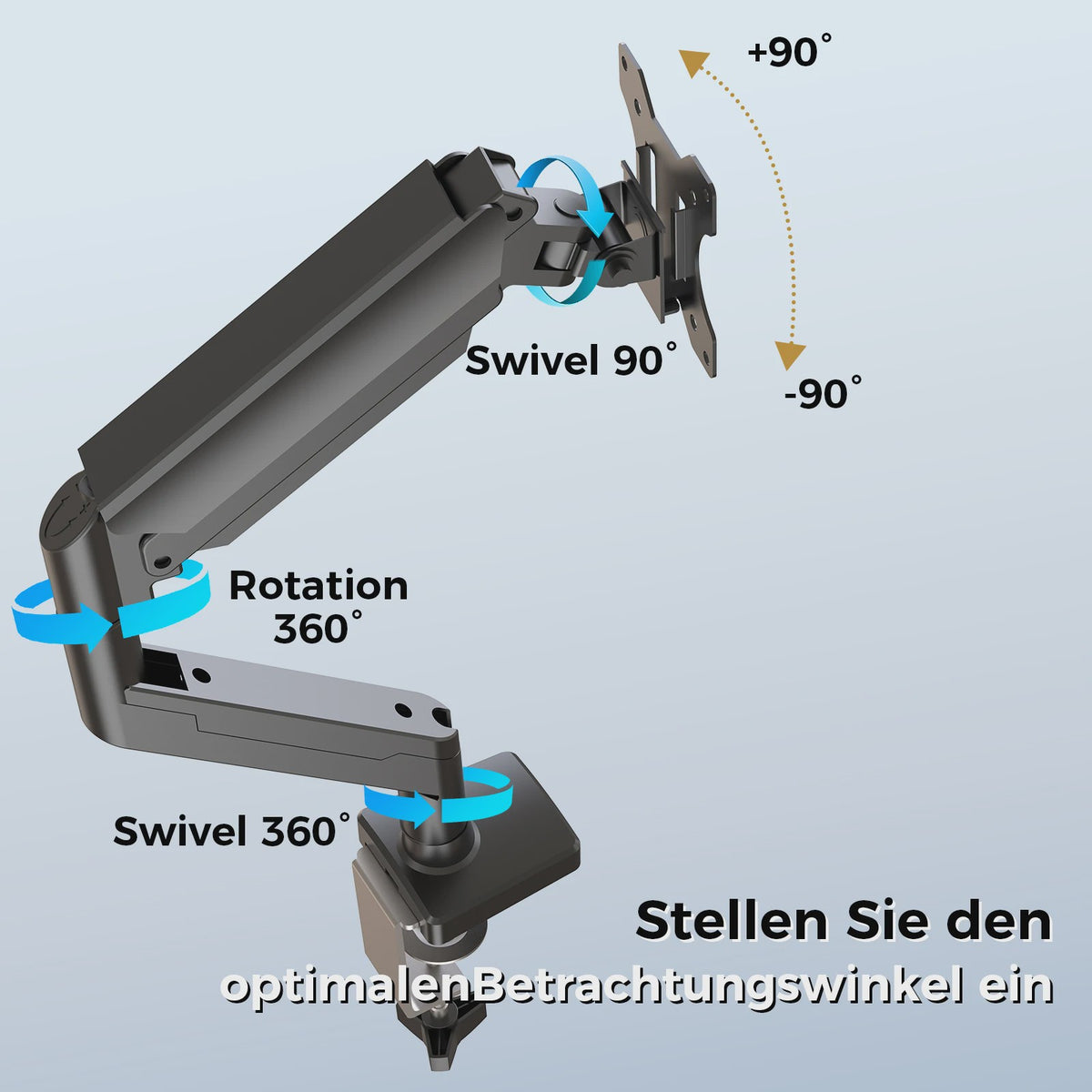 Ergonomische Monitor Arm voor Schermen van 13-32 Inch | Verstelbaar & Ruimtebesparend