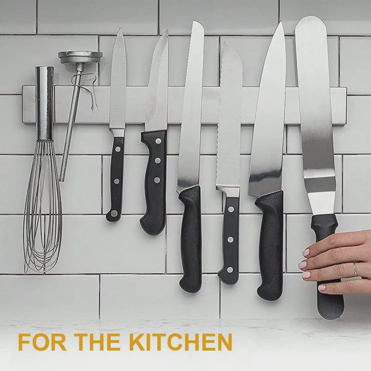 Magnetische Messenhouder voor Aan de Muur - Roestvrij Staal, Multifunctionele Keuken Organizer