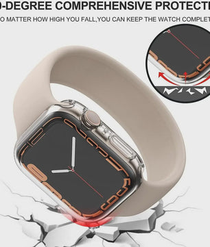 Transparante Beschermhoes Case voor Apple Watch 45/44/41/40mm - Serie 8/7/SE/6/5/4/3