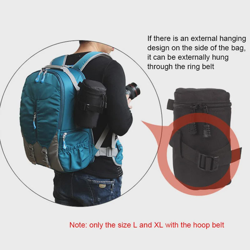 Draagbare Cameratas voor Lenzen - Beschermende Pouch voor DSLR/Mirrorless Camera Accessoires
