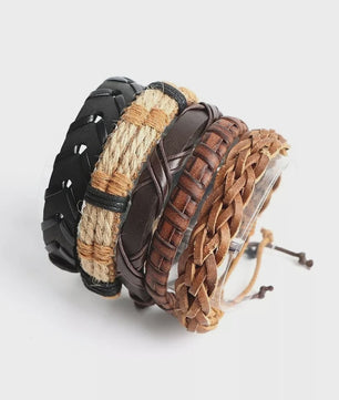 Set van 20 Handgemaakte Leren Armbanden voor Heren & Dames - Etnisch & Bohemien Stijl