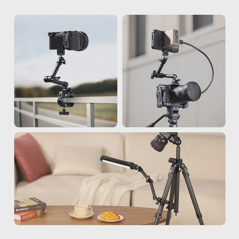 Ulanzi HD02 10-inch Magic Arm Kit met Kogelkop en Klem voor Camera, Livestreaming & Vlogs