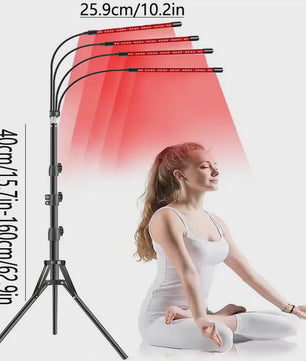 Professionele Roodlicht & Near-Infrared Lamp met Timer - 660nm/850nm - Verstelbaar Statief
