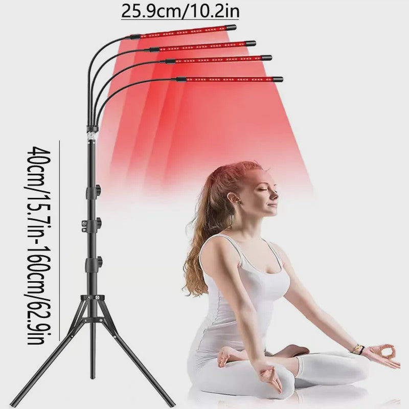 Professionele Roodlicht & Near-Infrared Lamp met Timer - 660nm/850nm - Verstelbaar Statief