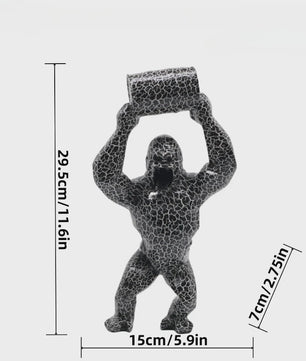 Creatieve Gorilla Beeldje met Graffitikunst - Unieke Woondecoratie
