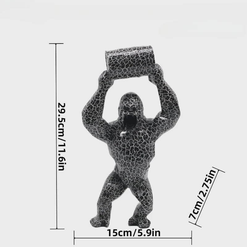 Creatieve Gorilla Beeldje met Graffitikunst - Unieke Woondecoratie
