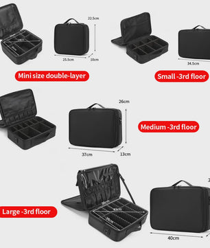Grote Make-up Tas met Verstelbare Vakken - Multifunctionele Reis Organizer