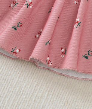 Zomerjurk met Hoofdband voor Baby Meisjes - Bloemig Design met Grote Strik