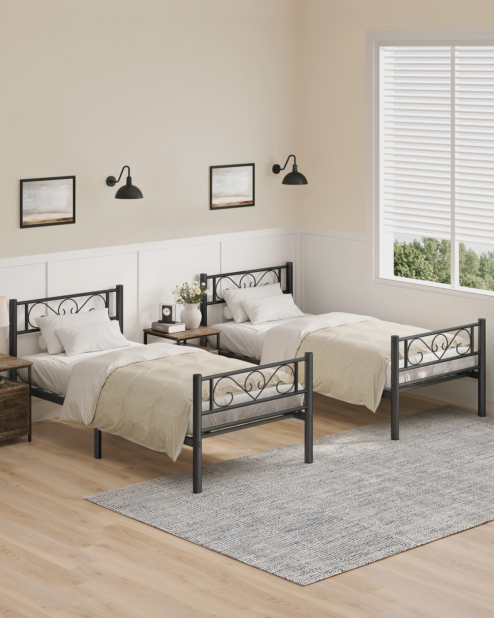 Stijlvol Metalen Bedframe 90x200 cm - Zwart