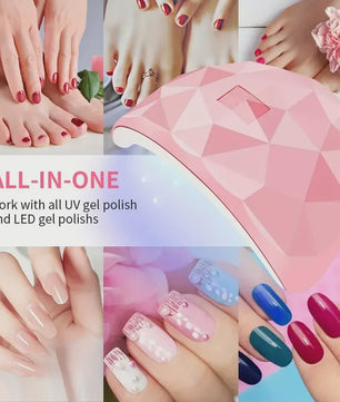 UV LED Nageldroger Lamp - Snel Drogen Gel Nagellak - Oogvriendelijk & Salon Kwaliteit