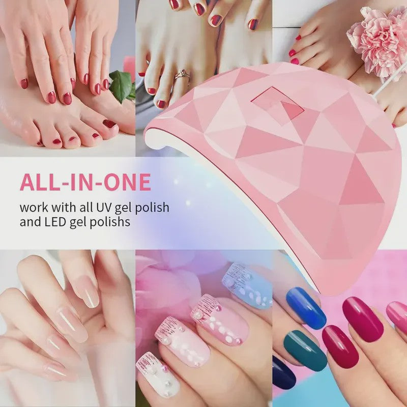 UV LED Nageldroger Lamp - Snel Drogen Gel Nagellak - Oogvriendelijk & Salon Kwaliteit