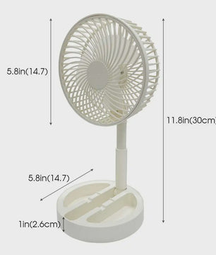 Draagbare USB Ventilator - Opvouwbaar & Verstelbaar voor Bureau en Buiten