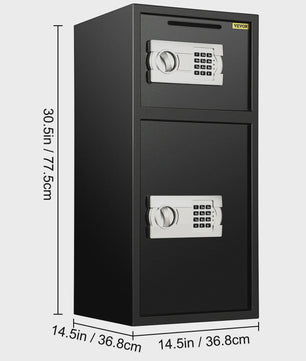 Dubbele Deur Kluis met Elektronisch Slot en Spaarbank Functie - Veilig en Apart Opbergen