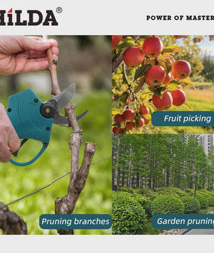 HILDA Accu Snoeischaar - Krachtige Snoeischaar voor Tuin en Fruitbomen (500W, Borstelloze Motor)