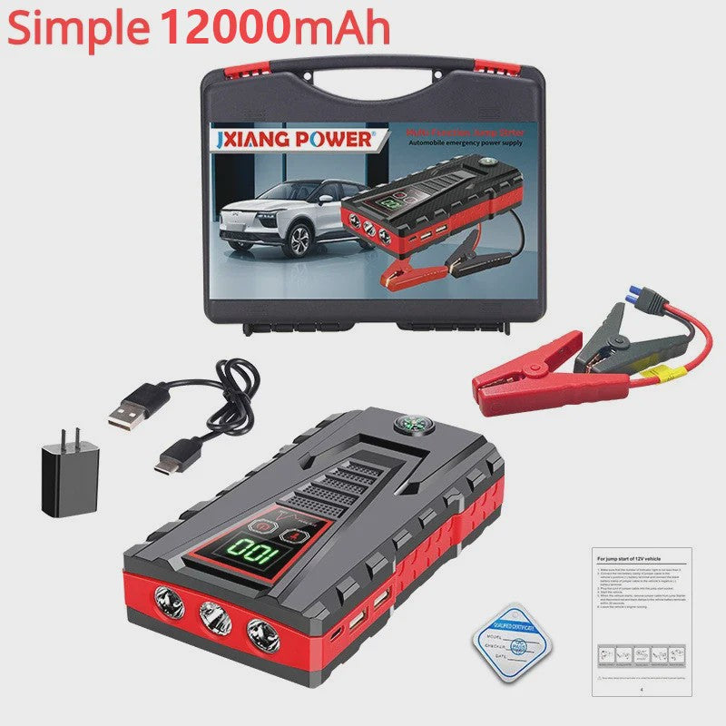 DWiusty 12000mAh Powerbank & Auto Start Booster: Start Benzine/Diesel Auto's Direct & Noodstroom