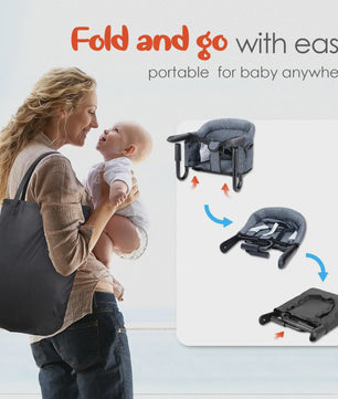 Draagbare Kinderstoel voor aan Tafel - Clip-On & Opvouwbaar