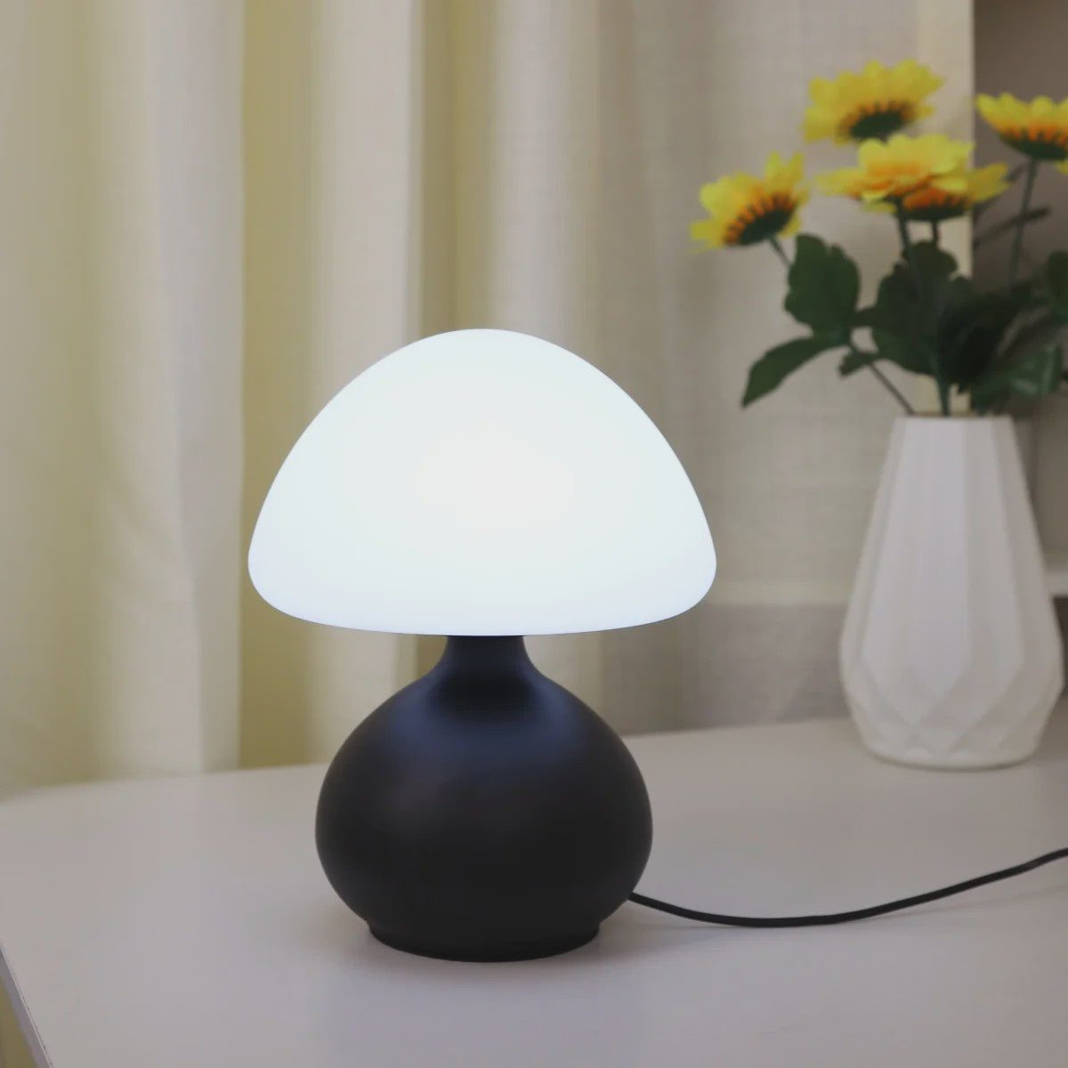 Moderne Mushroom Tafellamp met 3 Kleurinstellingen en Traploos Dimmen - Sfeervolle Huisdecoratie