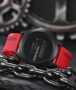 Sportief Heren Horloge: Digitaal LED Alarm & Stopwatch, Waterdicht Fitness Horloge