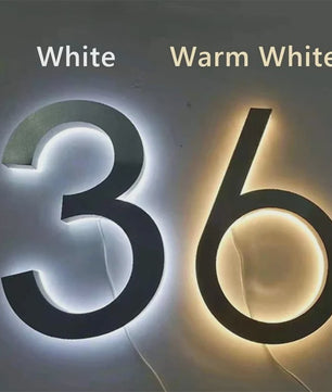 Moderne Verlichte Huisnummers LED - Stijlvol en Duurzaam Huisnummer Bord