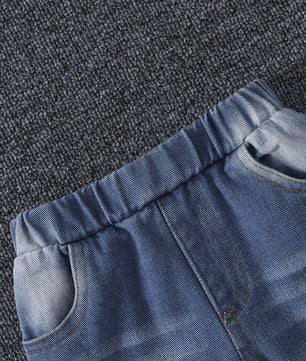 Stoere Denim Set voor Baby Meisjes: Jasje & Jeans met Ripped Look - Lente/Herfst Collectie