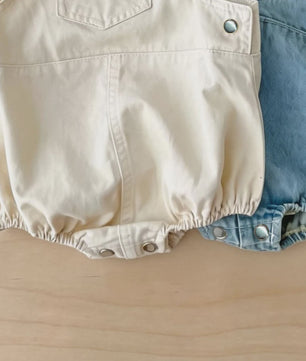 Schattige Denim Baby Overalls met Zakken - Lente & Zomer Collectie