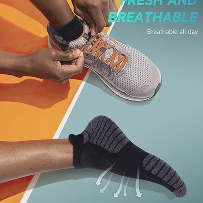 3 Paar Sportsokken Enkelsokken Heren Dames - Ademend & Comfortabel voor Fitness, Hardlopen & Outdoor