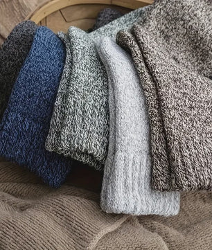 Warme Heren Sokken - Dikke Mid-Calf Sokken voor Koude Dagen en Sneeuwlaarzen - Elastisch & Comfortabel