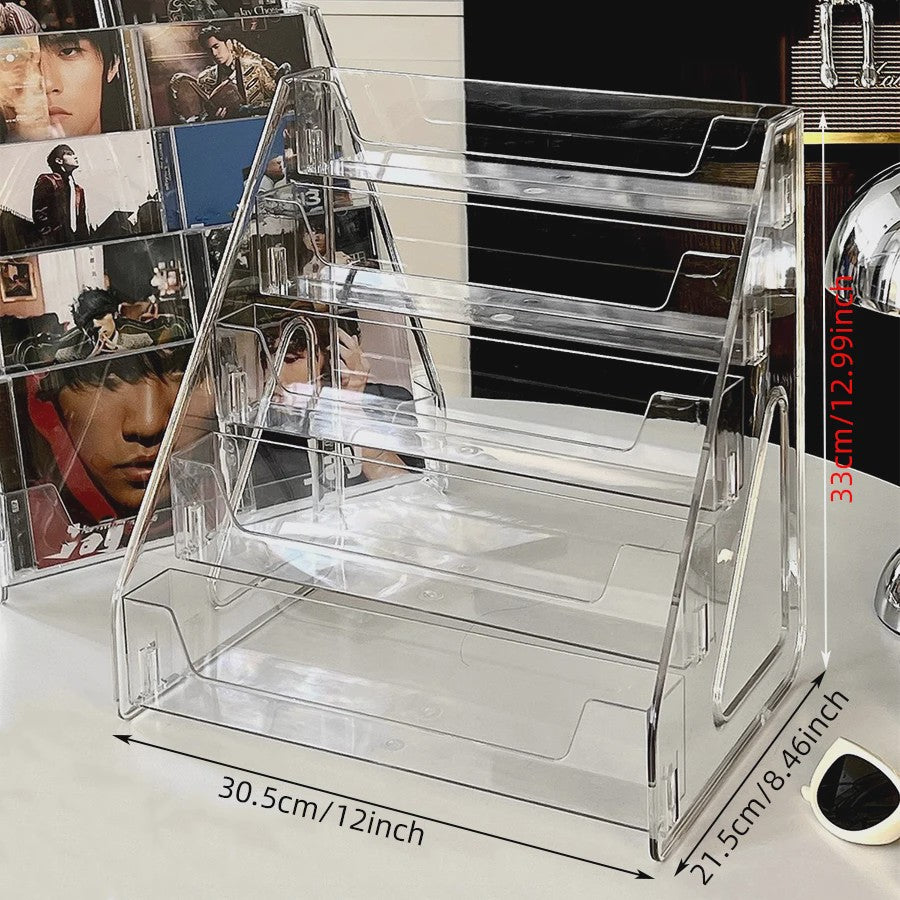 Transparant CD-rek & Opbergbox voor Vinylplaten en Mini Discs - Stijlvolle Collectie Display
