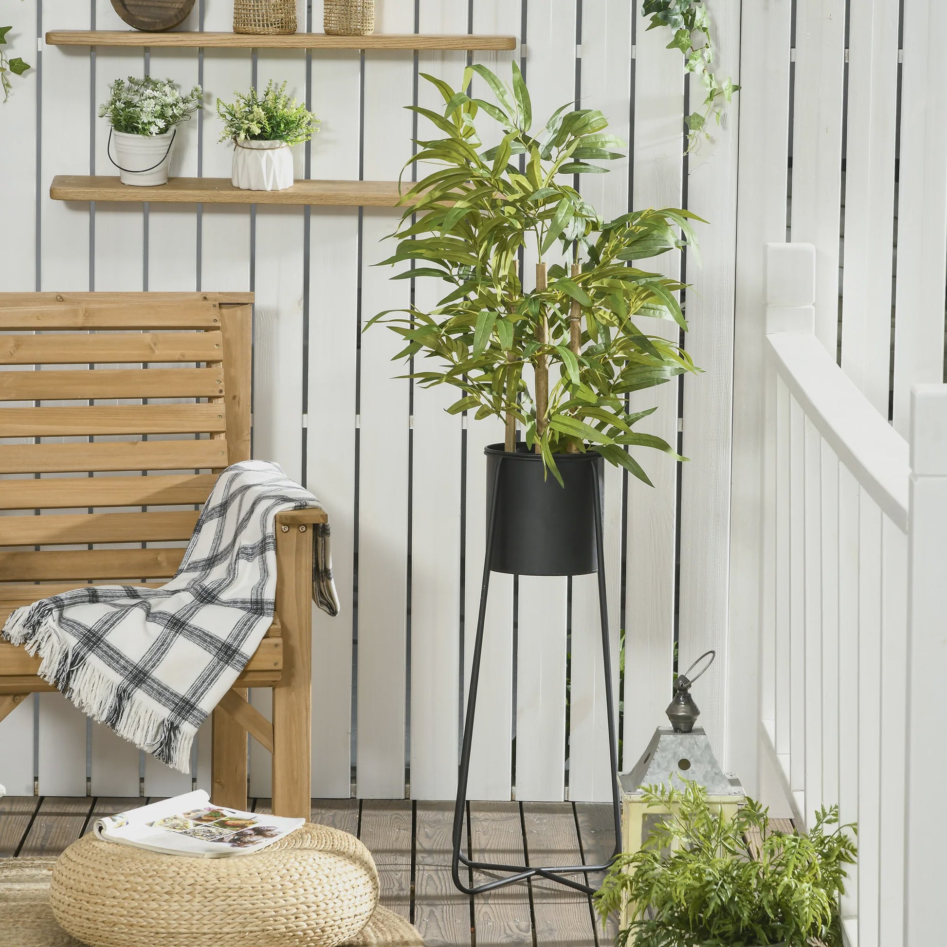 Realistische Bamboe Kunstplant 60 cm met Pot - Sfeervolle Decoratie
