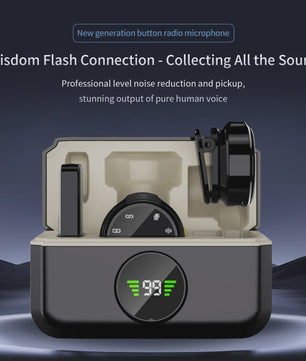 Draadloze Lavalier Microfoon met Noise Cancelling voor Telefoon, iPhone, Laptop - Ideaal voor Video-opnames en Vergaderingen