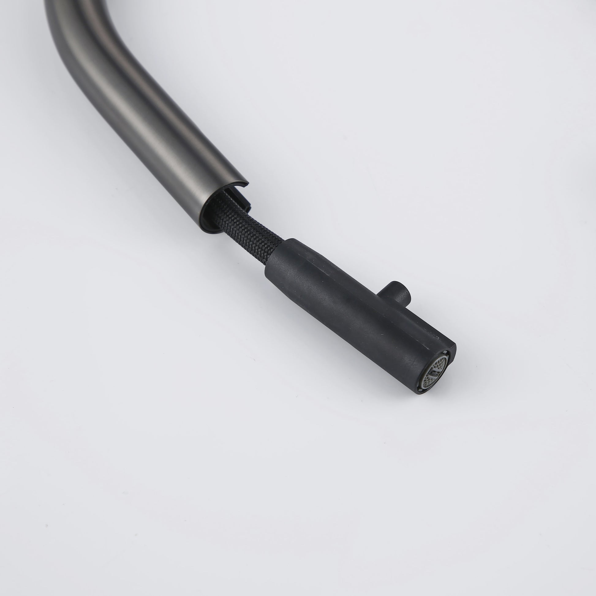 Keukenmengkraan Uittrekbaar - Geborsteld Gunmetal Mat Zwart - Warm & Koud Water