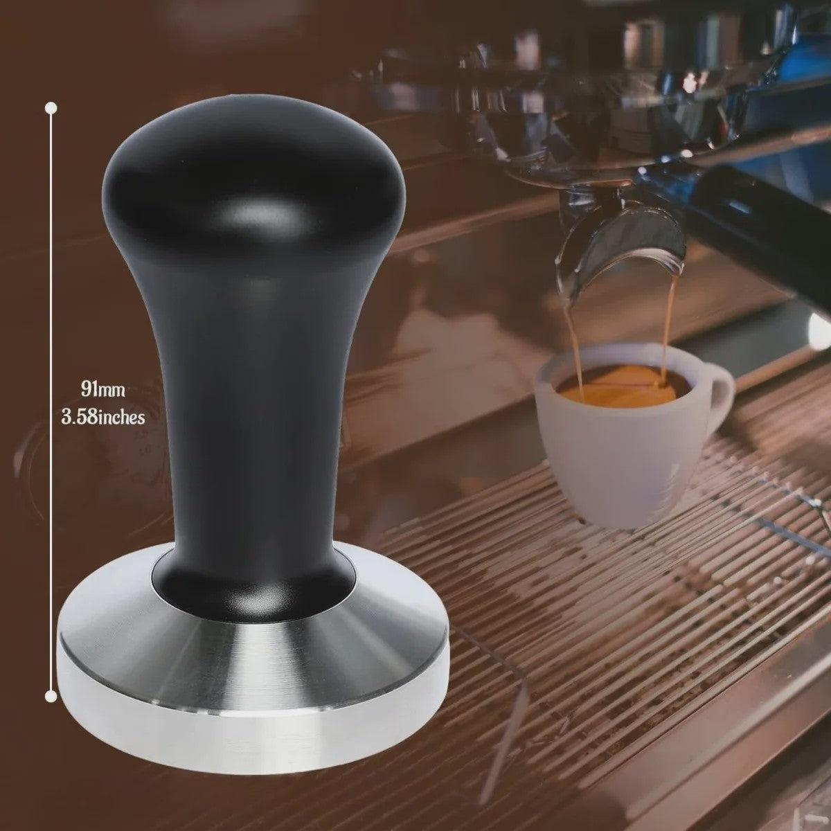 Professionele Koffie Tamper 51/53/58mm - Roestvrij Staal Basis - Barista Tool