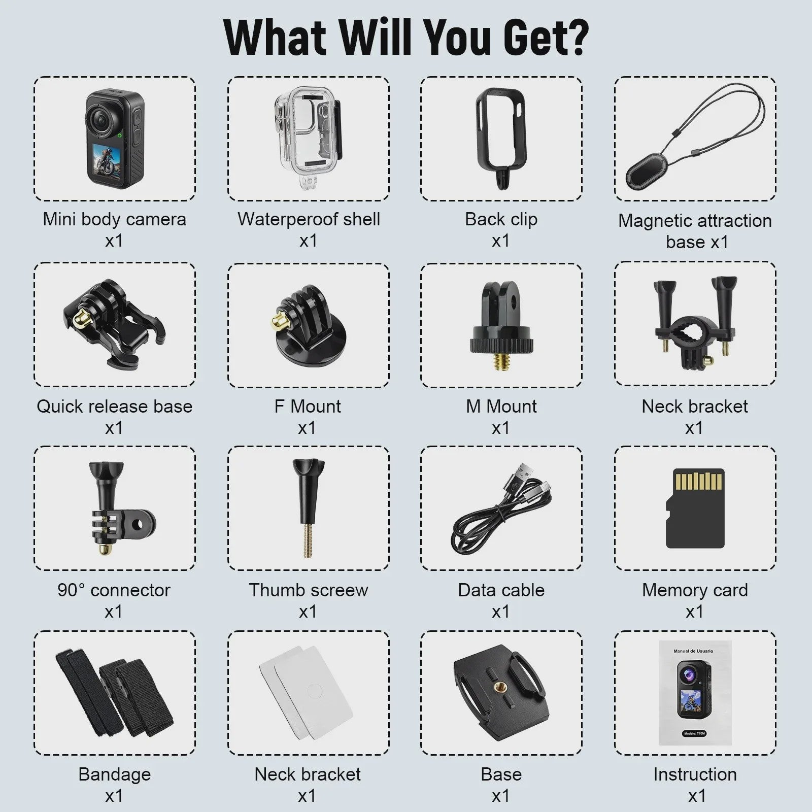 5K Mini Action Camera met Anti-Shake, Touchscreen & Waterdicht Ontwerp - Ideaal voor Motor, Fiets & Outdoor Sport