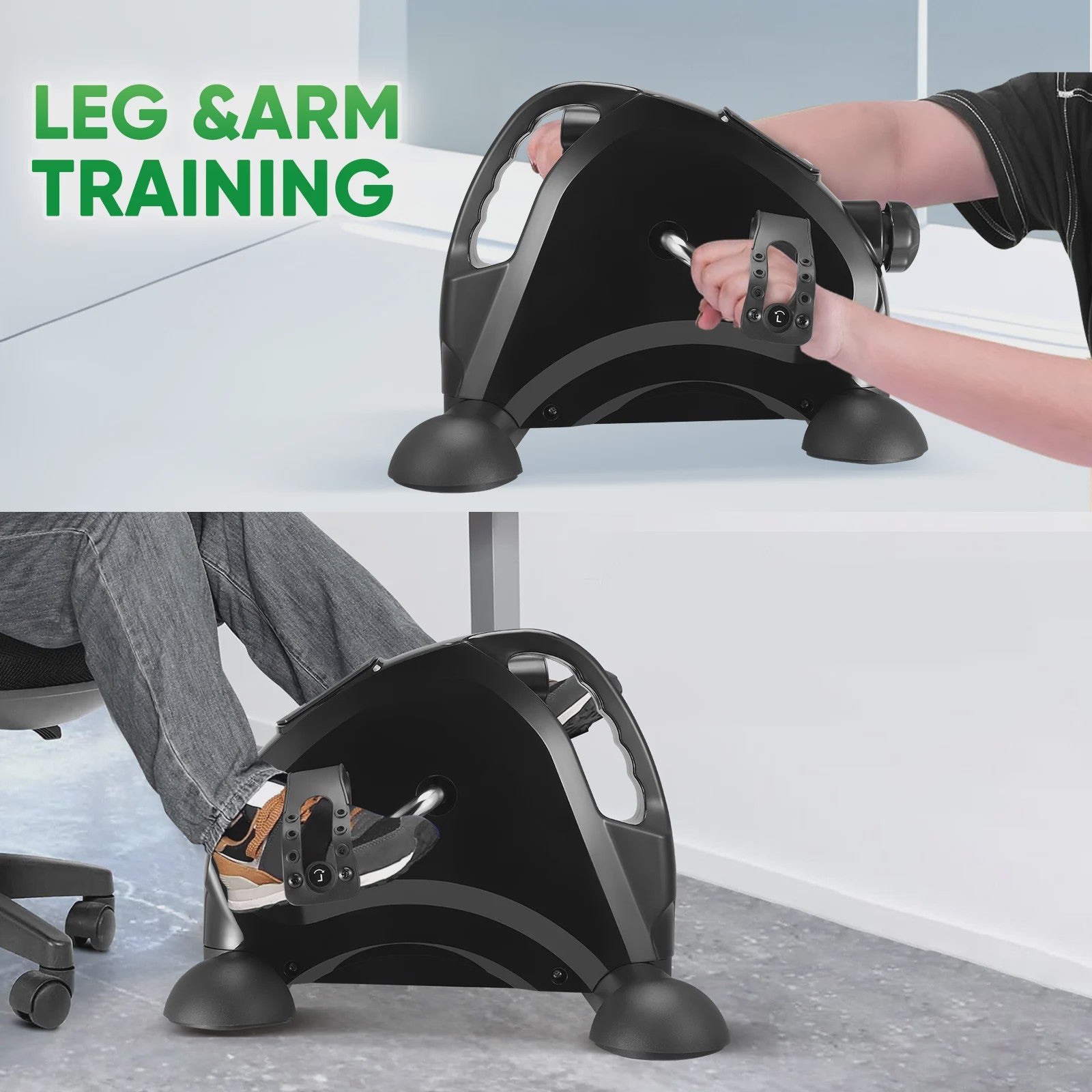Mini Hometrainer Fiets voor Arm en Benen - Compacte Oefenfiets met LCD Display