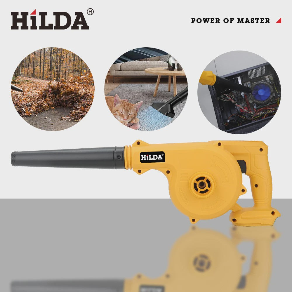HILDA Accu Bladblazer & Stofzuiger 2-in-1 - Krachtig 21V Gereedschap voor Tuin en Werkplaats