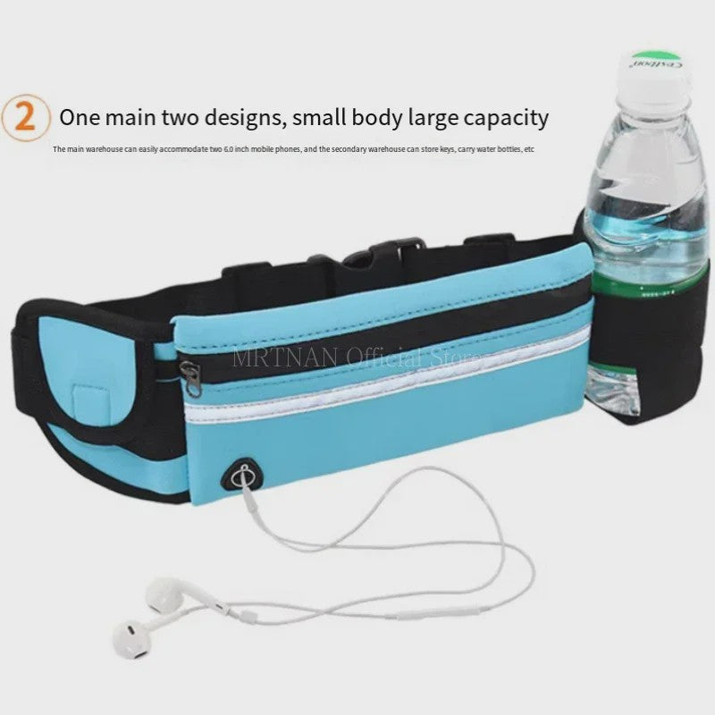 Sport Heuptas voor Heren & Dames - Waterdicht, Telefoonhouder & Flessenhouder voor Hardlopen, Fietsen, Gym