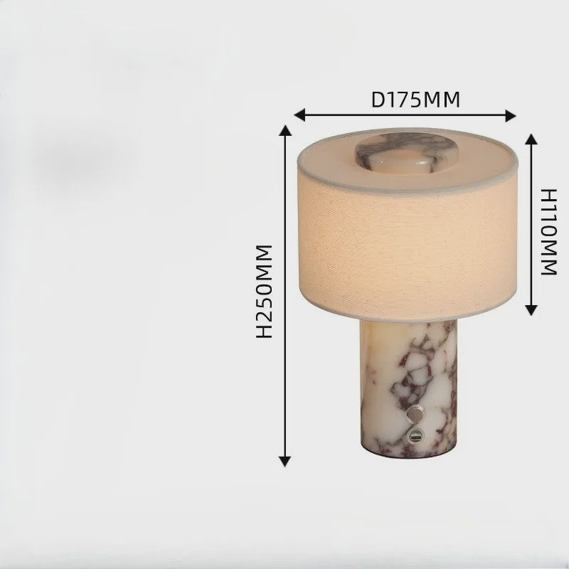 Luxe Marmeren Tafellamp Draagbaar & Oplaadbaar - Scandinavisch Design