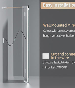 XXL Smart LED Spiegel met Bluetooth, Anti-Condens & Digitale Display
