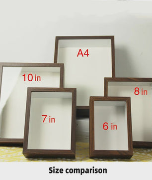 3D Houten Fotolijst - Diepte 3/5cm - Droogbloemen & Specimina