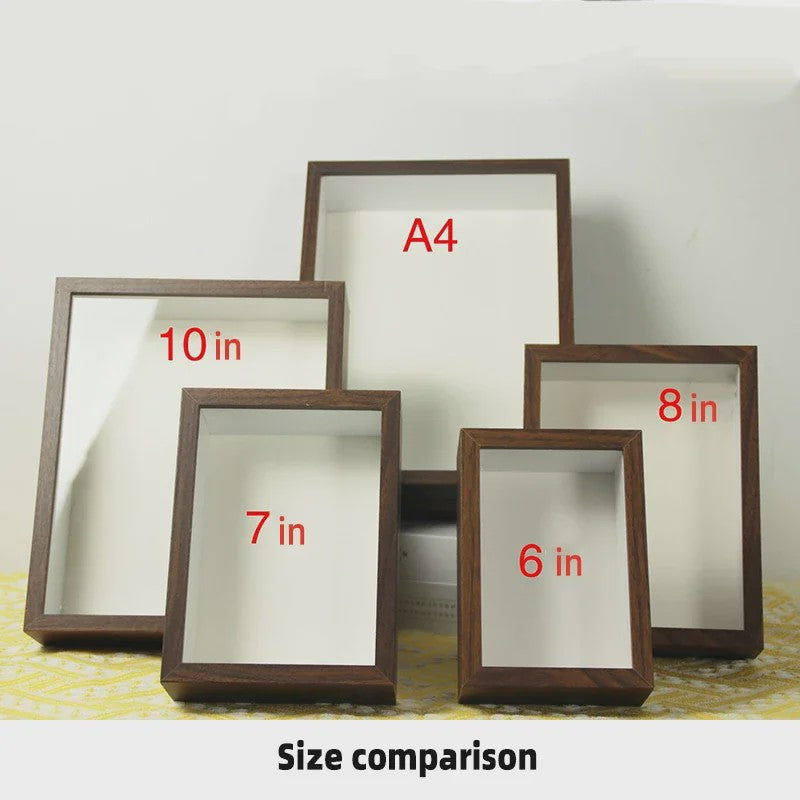 3D Houten Fotolijst - Diepte 3/5cm - Droogbloemen & Specimina