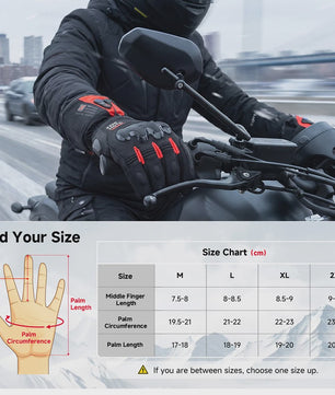 KEMIMOTO Verwarmde Motorhandschoenen - Waterdicht, Oplaadbaar & Warm voor de Winter