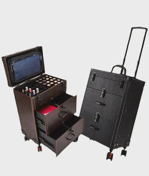 Professionele Make-up Koffer met Wielen - Grote Capaciteit voor Nagelstudio & Tatoeage