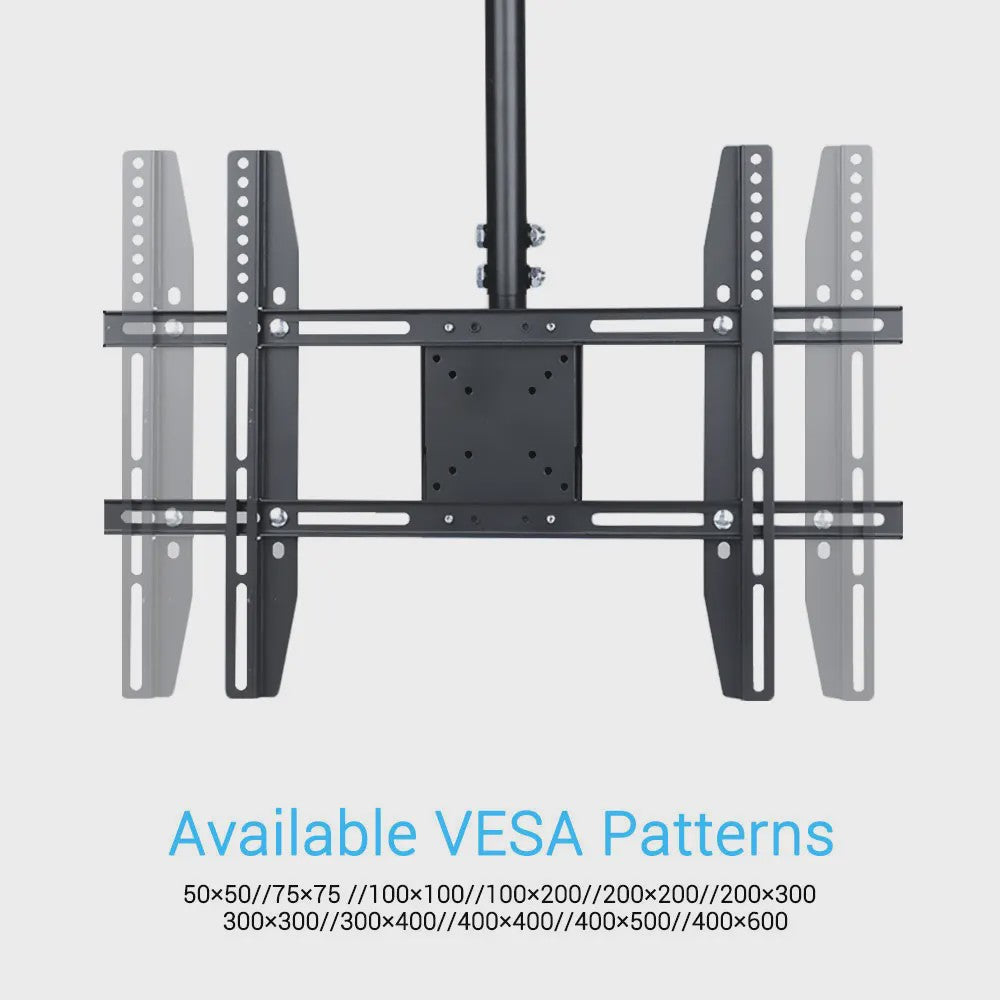 Plafond TV Beugel Kantelbaar & Draaibaar voor 26-65 Inch Schermen | Max 30kg