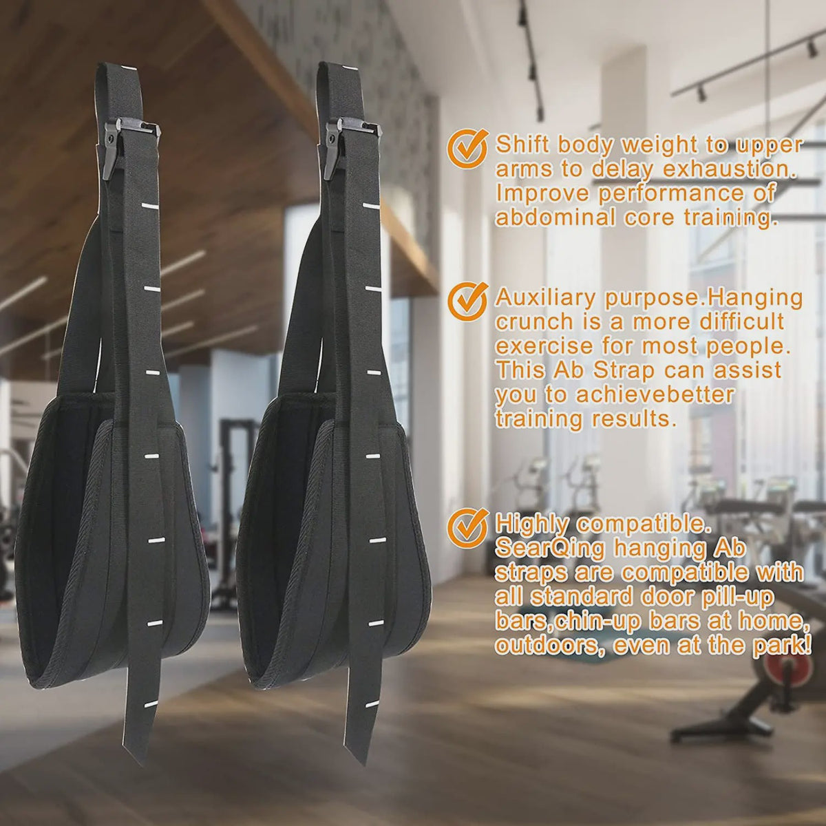 Verstelbare Hangende Buikspierbanden (Ab Straps) voor Pull-up Bar & Home Gym Oefeningen