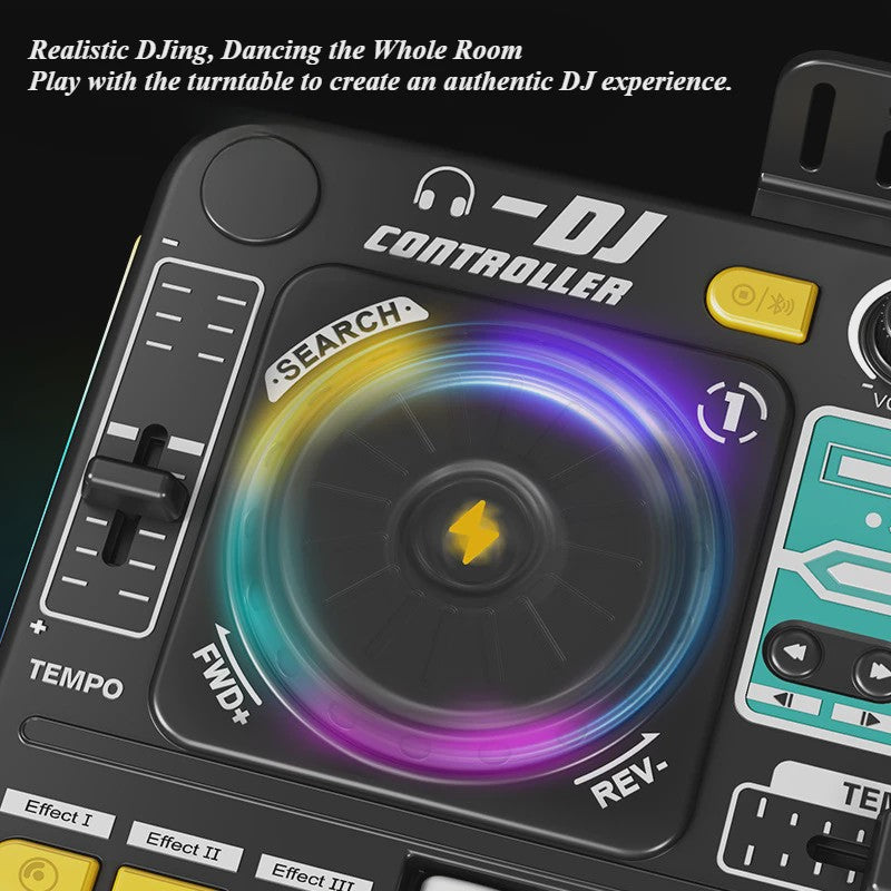 Kinder DJ Mixer met Microfoon, Piano Keyboard & Bluetooth - Interactief Muziekspeelgoed