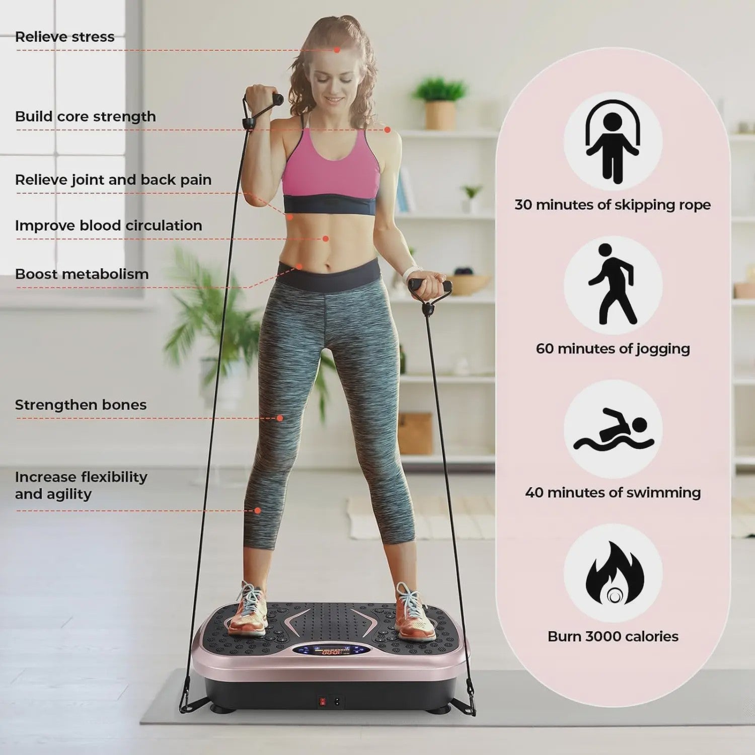 Krachtige Vibratieplaat voor Full Body Training - Vetverbranding & Spieropbouw
