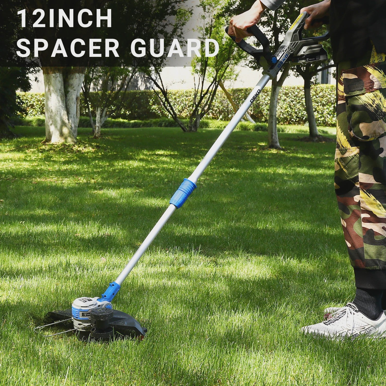 DEKOPRO 2-in-1 Accu Grastrimmer & Bosmaaier - 20V, 30cm, 2 Batterijen
