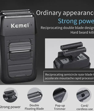 Kemei Professionele Draadloze Baardtrimmer & Tondeuse KM-2296/KM-2299/KM-1102